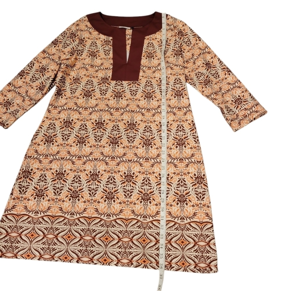 Cabana Life Tunic Dress Moroccan Tile Print Women's XL Shift V-neck UPF Swim - Picture 4 of 9